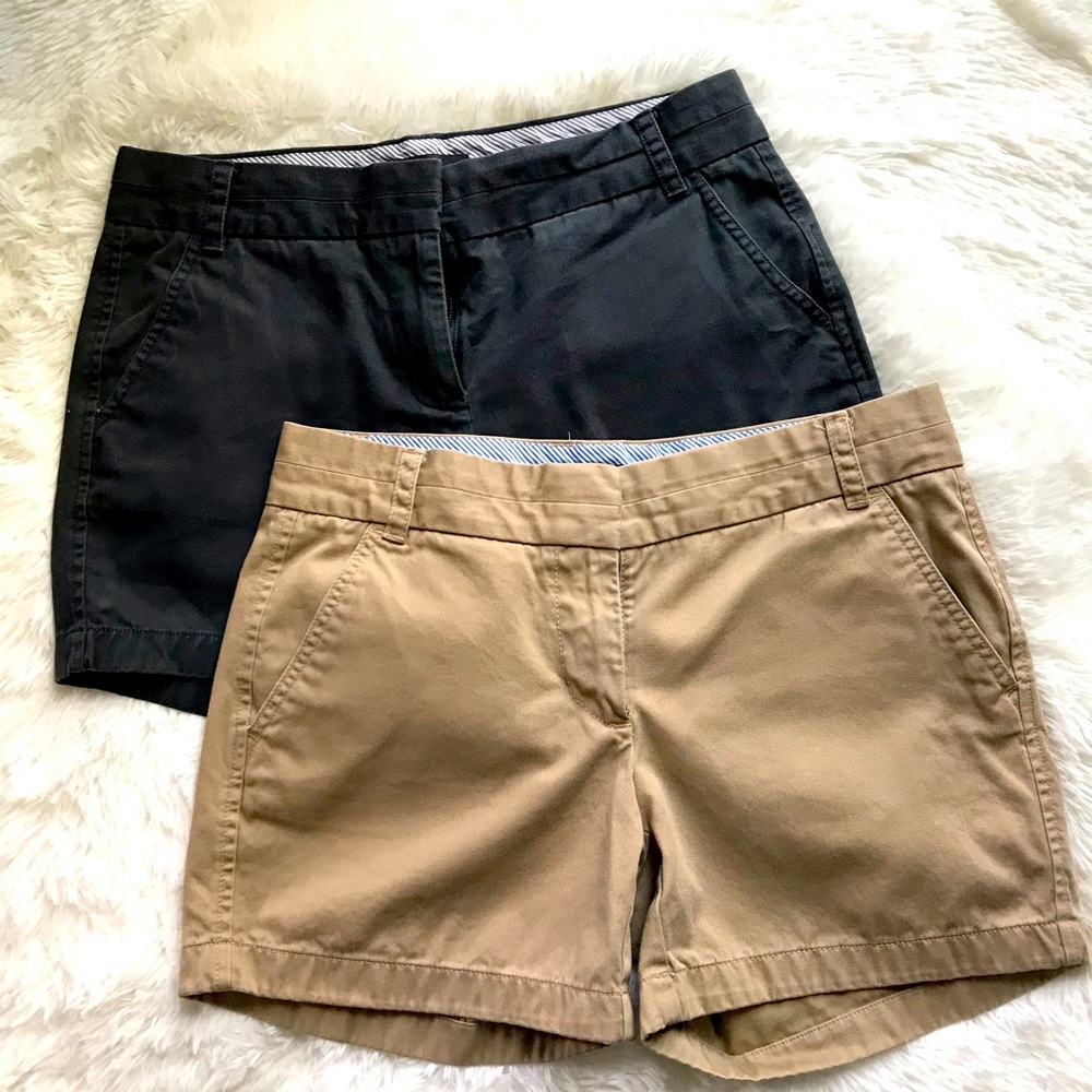 J.Crew Chino 5in Inseam Shorts Size 4 - Two Pairs